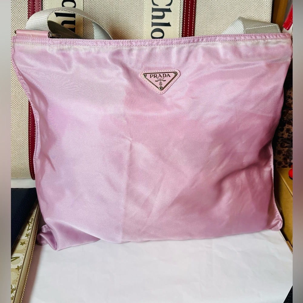 Prada Authentic Dusty Lilac Nylon Crossbody Bag with Adjustable Strap - Picture 15 of 15